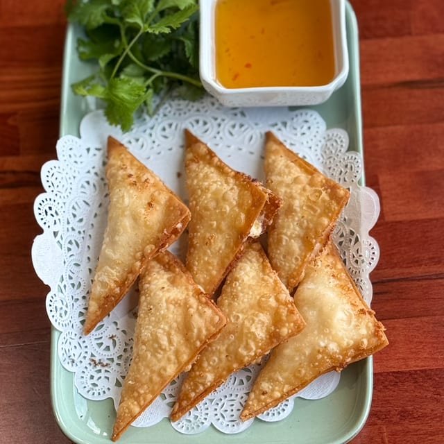 Corn Cheese Wontons.